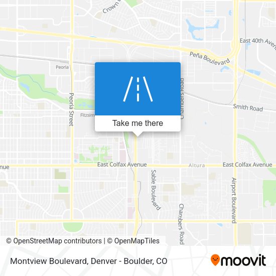 Montview Boulevard map
