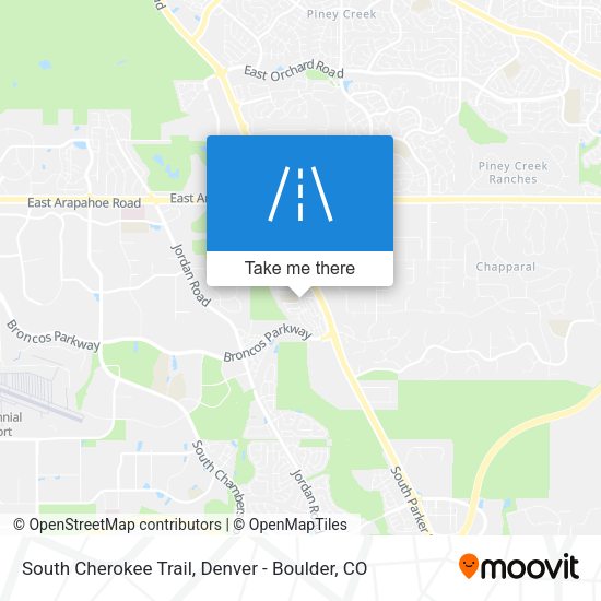 South Cherokee Trail map