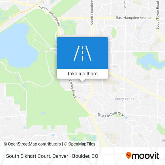 Mapa de South Elkhart Court