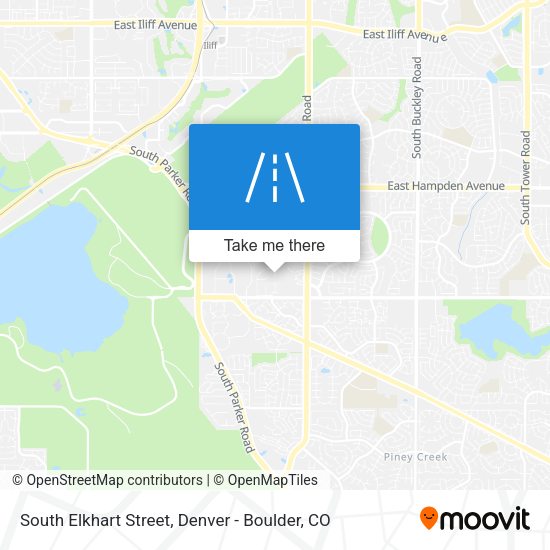 South Elkhart Street map