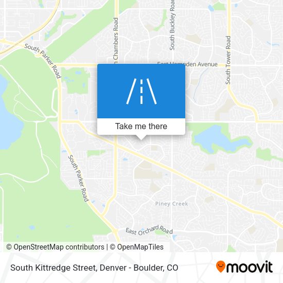 South Kittredge Street map