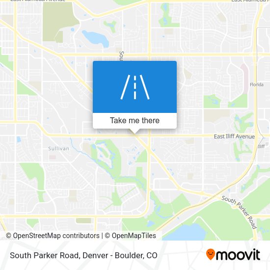 South Parker Road map