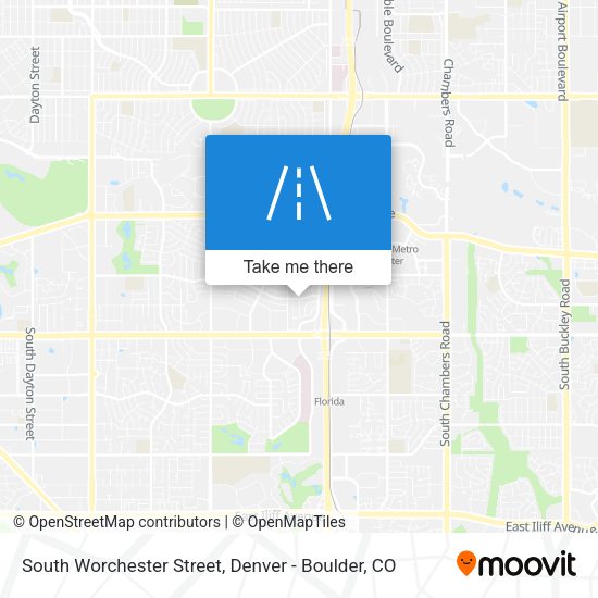 South Worchester Street map