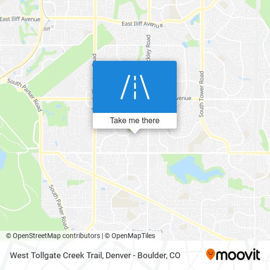 West Tollgate Creek Trail map