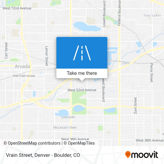 Vrain Street map