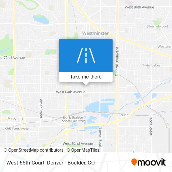 West 65th Court map