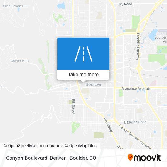 Canyon Boulevard map