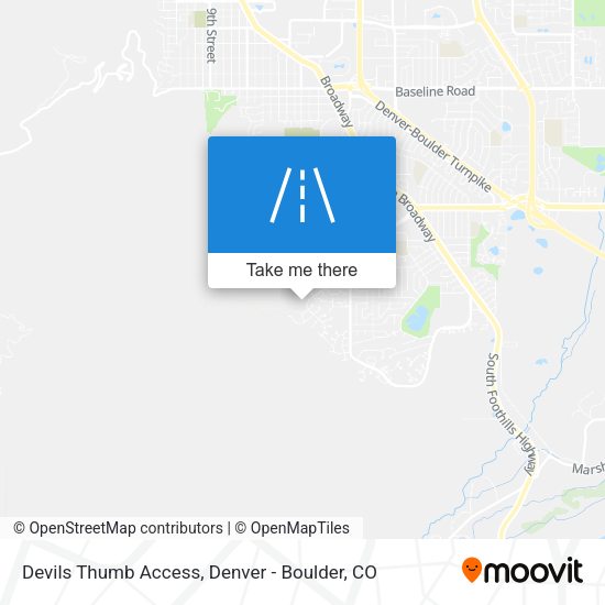 Devils Thumb Access map