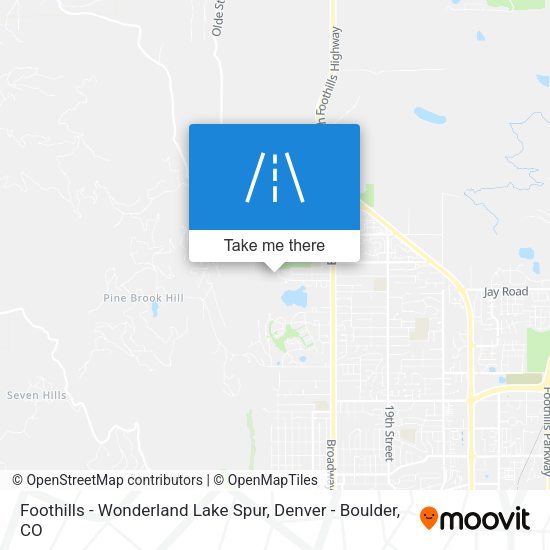 Mapa de Foothills - Wonderland Lake Spur