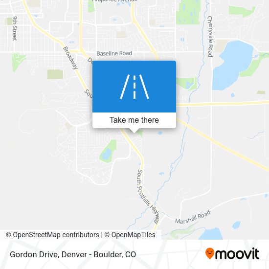 Mapa de Gordon Drive