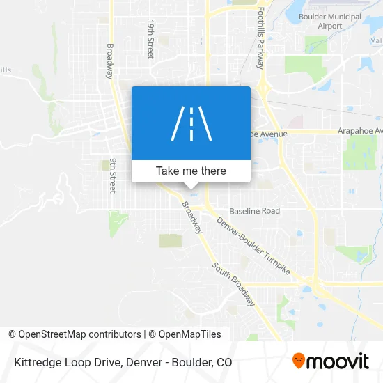 Kittredge Loop Drive map