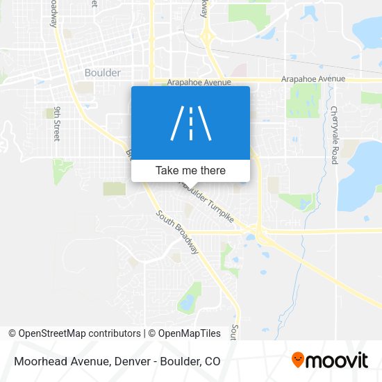 Moorhead Avenue map