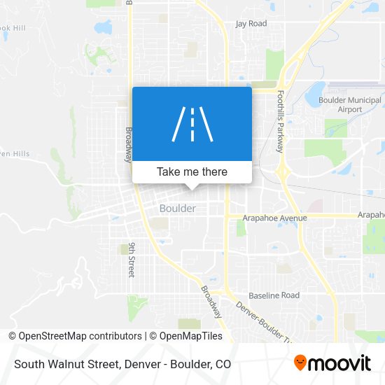 South Walnut Street map