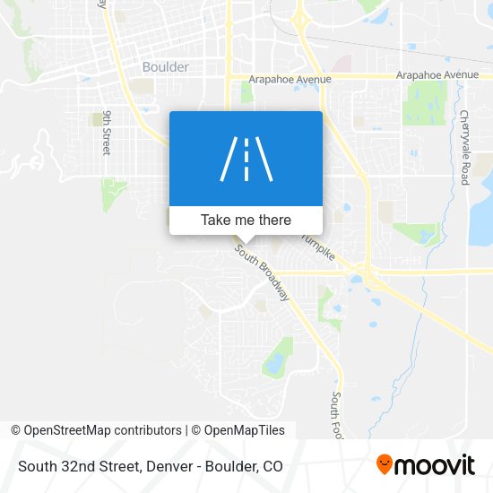 South 32nd Street map