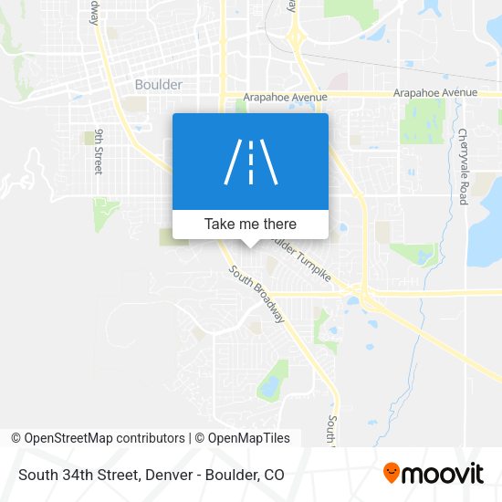 South 34th Street map