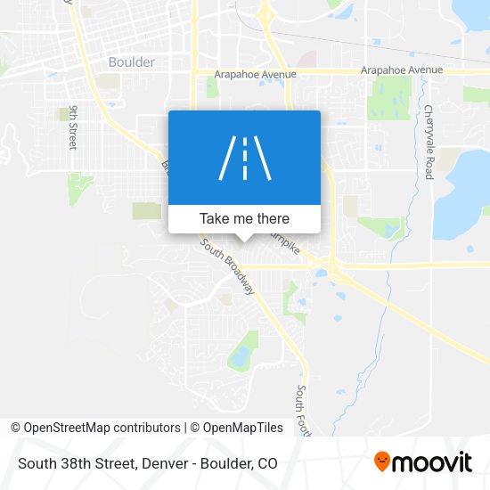 South 38th Street map