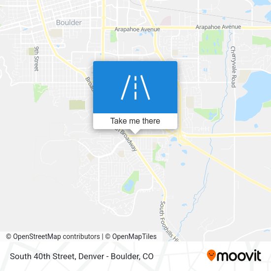 South 40th Street map