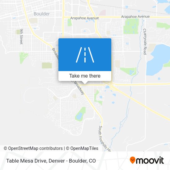 Table Mesa Drive map