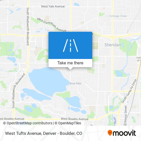 West Tufts Avenue map