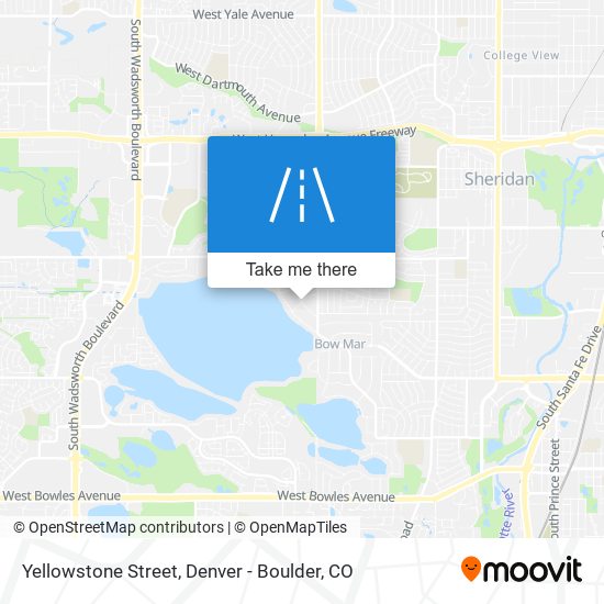 Mapa de Yellowstone Street
