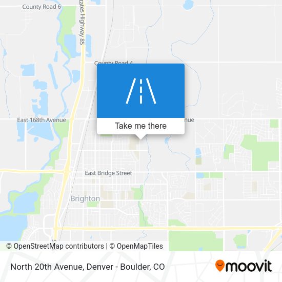 North 20th Avenue map