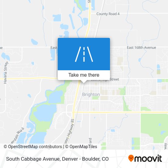 South Cabbage Avenue map