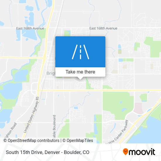 South 15th Drive map