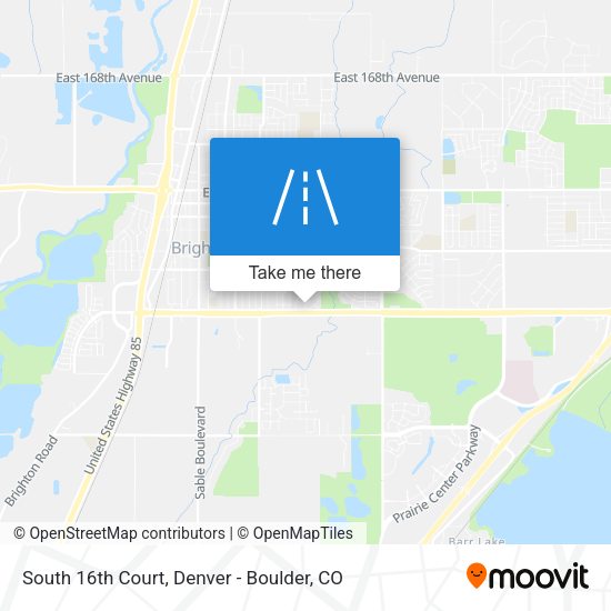 South 16th Court map