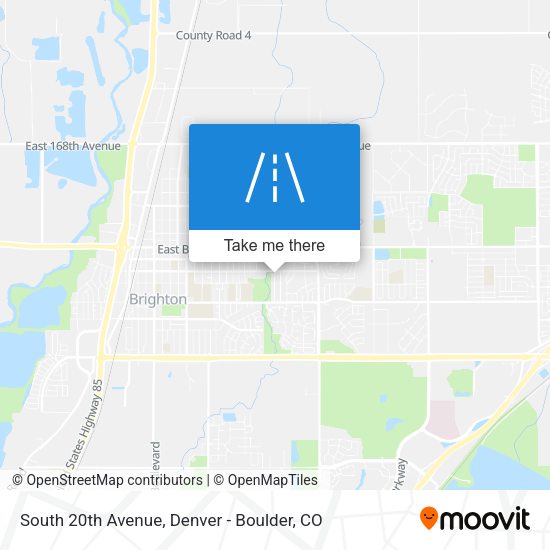 South 20th Avenue map