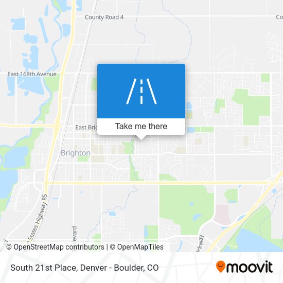 Mapa de South 21st Place