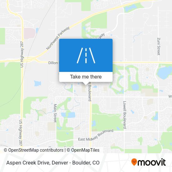 Aspen Creek Drive map