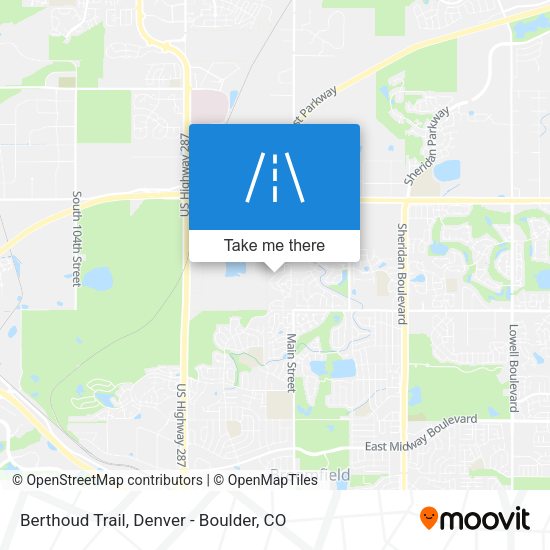 Mapa de Berthoud Trail