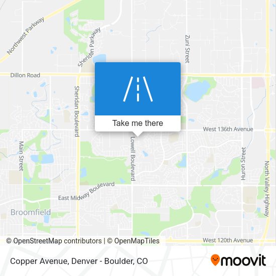 Copper Avenue map