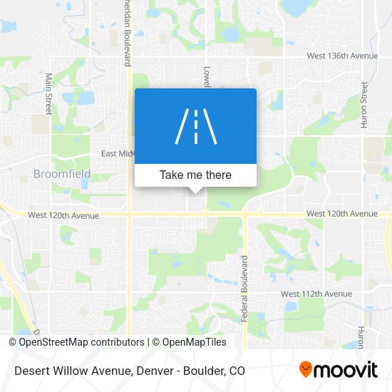 Desert Willow Avenue map