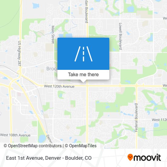 East 1st Avenue map