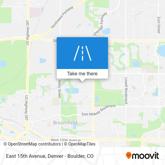 East 15th Avenue map