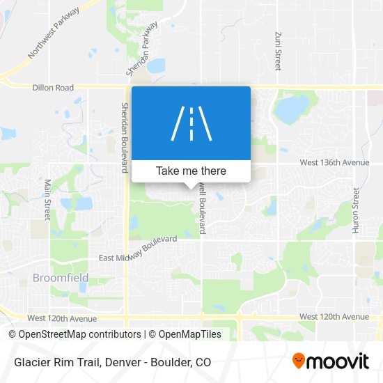 Mapa de Glacier Rim Trail