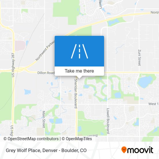 Mapa de Grey Wolf Place