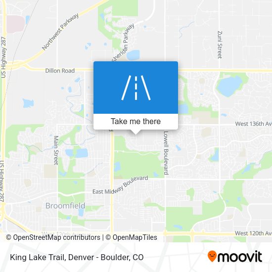 King Lake Trail map