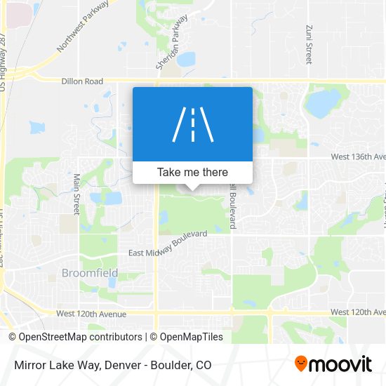 Mirror Lake Way map