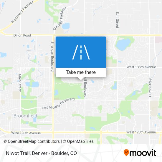Mapa de Niwot Trail