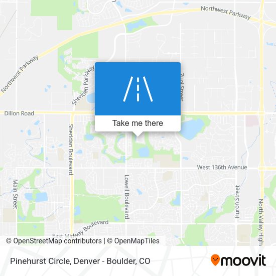 Pinehurst Circle map