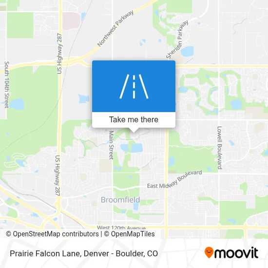 Prairie Falcon Lane map