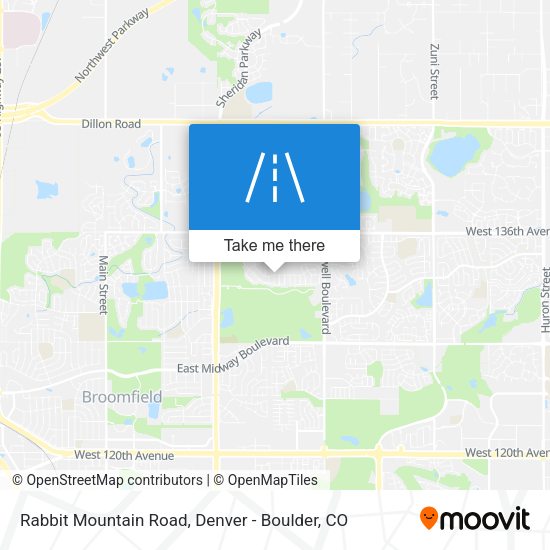 Mapa de Rabbit Mountain Road