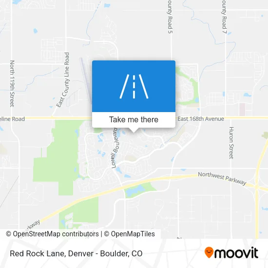 Red Rock Lane map