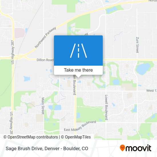 Mapa de Sage Brush Drive