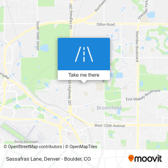 Sassafras Lane map