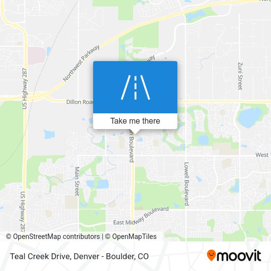Teal Creek Drive map