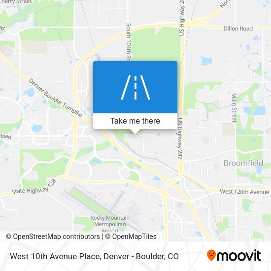 Mapa de West 10th Avenue Place