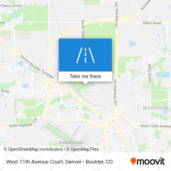 Mapa de West 11th Avenue Court